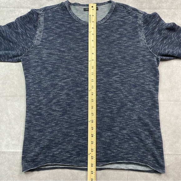 John Varvatos Sweater Men M Heathered Gray Lightweight Pullover Crew Neck Casual - Picture 11 of 14